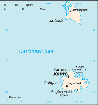 Antigua and Barbuda Map