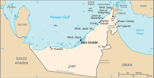 United Arab Emirates Map