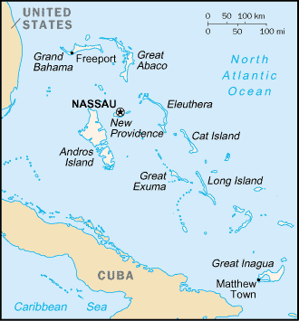 Bahamas, The Map