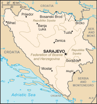 Bosnia and Herzegovina Map