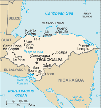 Honduras Map