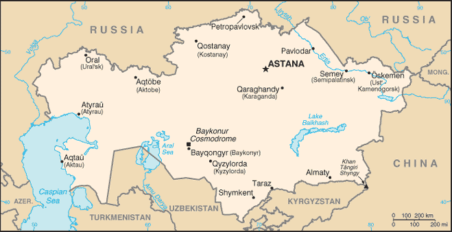 Kazakhstan Map