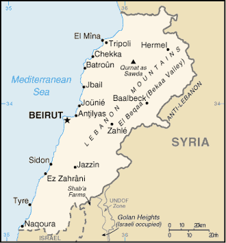 Lebanon Map