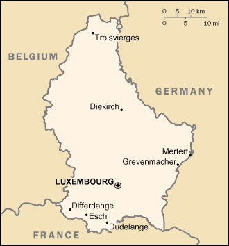 Luxembourg Map