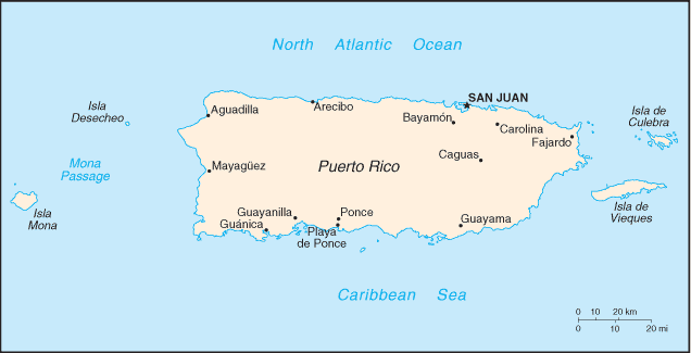 Puerto Rico Map