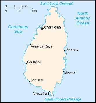 Saint Lucia Map