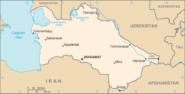 Turkmenistan Map