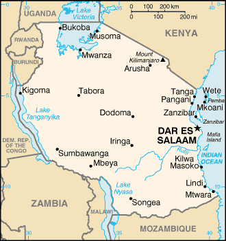 Tanzania Map