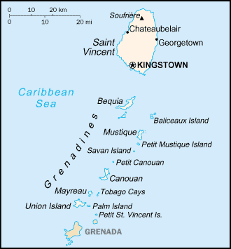 Saint Vincent and the Grenadines Map