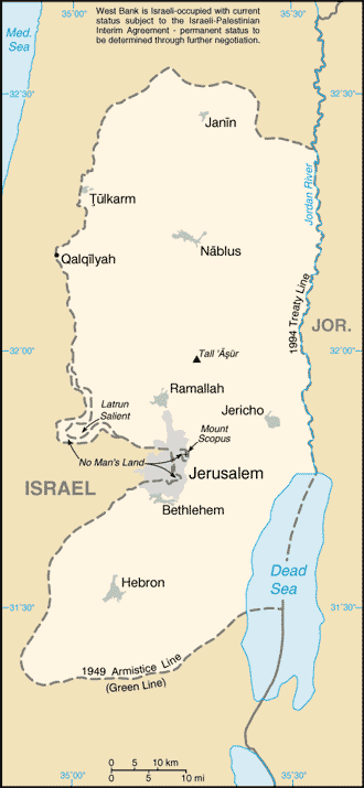 West Bank Map