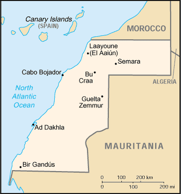 Western Sahara Map