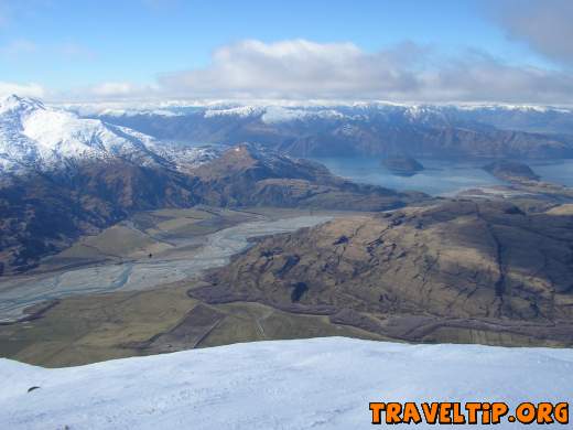 New Zealand - Otago - Wanaka - View over lake Wanaka taken from Treble cone