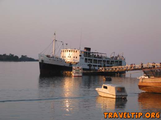 Malawi - Nkhata Bay - Nkhata Bay Chikale Beach - Lake malawi steamer Ilala at Nkhata Bay