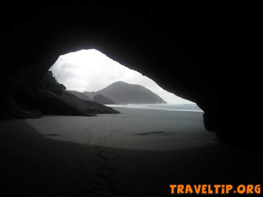 New Zealand - Nelson - Wharariki beach - Cave - Wharariki beach 