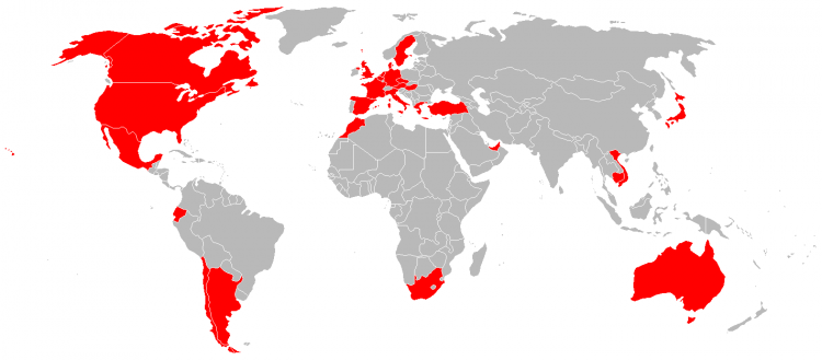 countries visited